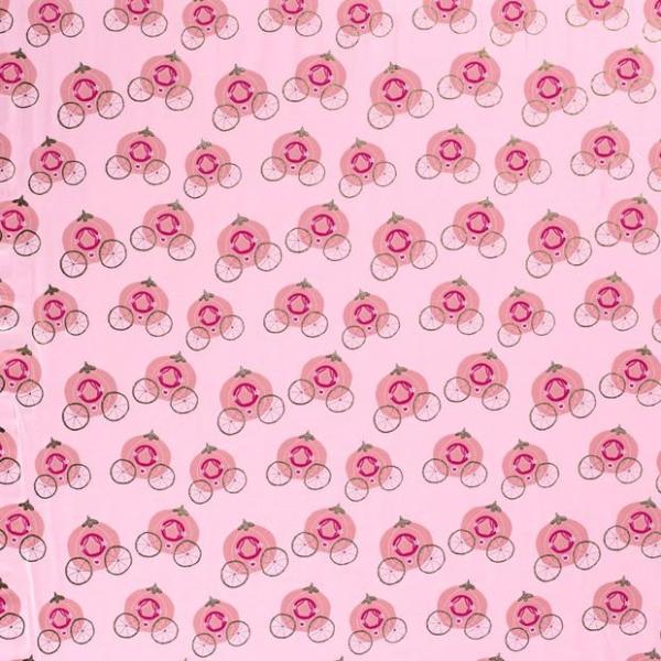 Baumwoll Jersey  Kutsche auf Rosa
